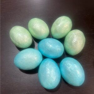 Set of Decorative Blue and Green Eggs